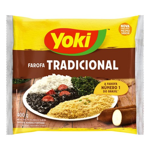 FAROFA DE MANDIOCA YOKI TRADICIONAL TEMPERADA 24X400GR