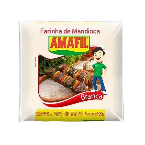 FARINHA DE MANDIOCA BRANCA FINA AMAFIL 20X500GR