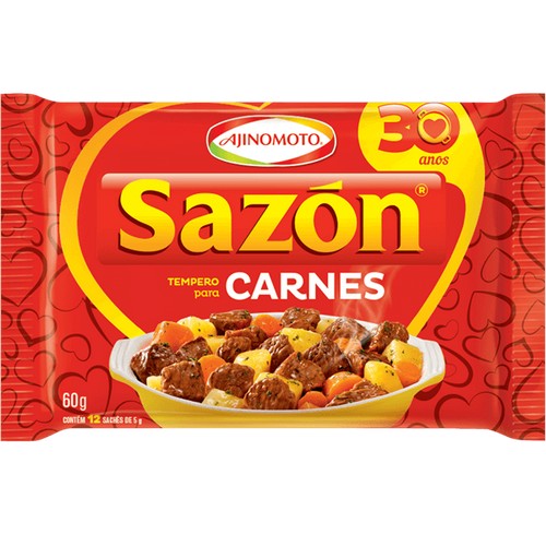 SAZON VERMELHO CARNES 48X60GR